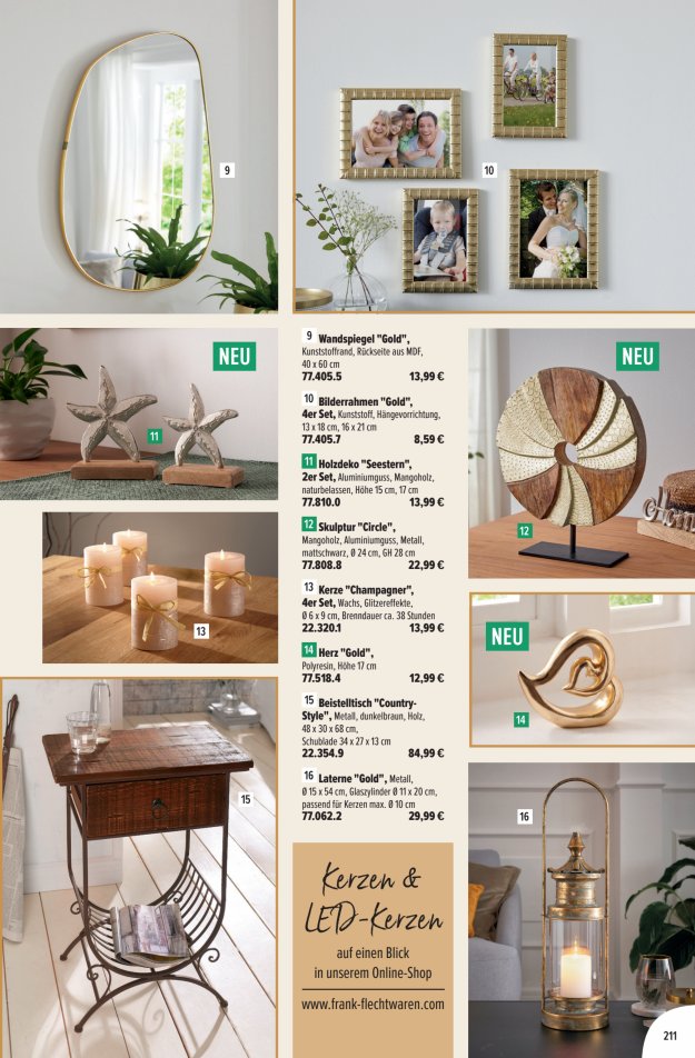 Wanddeko "Kristallblüte", 3er Set im Frank Flechtwaren Online Shop